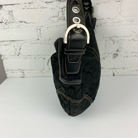 Coach Black Signature Print Hobo Shoulder Bag 6279 - Picture 7 of 12